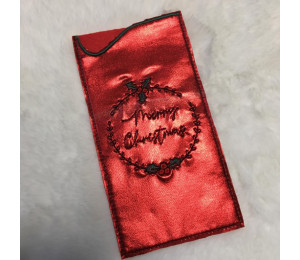 ADVENTSKALENDER 23. Dezember - Stickdatei - Merry Christmas Mistel Kranz